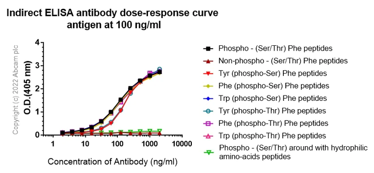 ELISA - Anti-Phospho - (Ser/Thr) Phe antibody [EPR26858-4] - BSA and Azide free (AB300626)