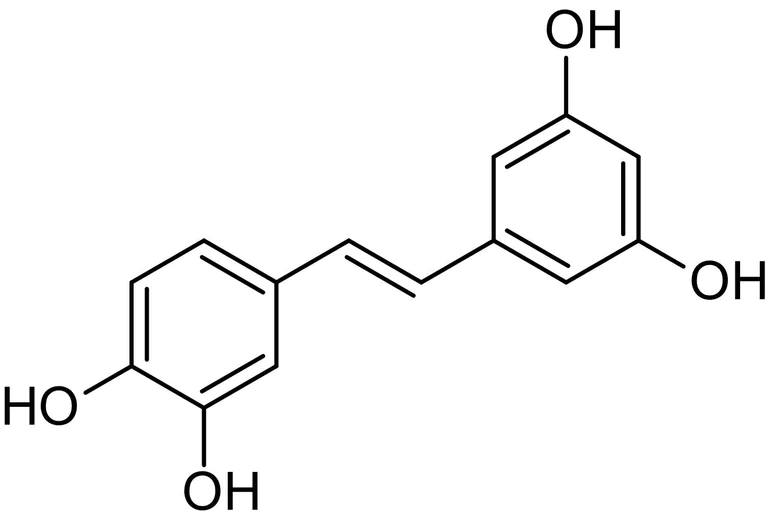 Chemical Structure - Piceatannol, Syk tyrosine kinase inhibitor (AB120722)
