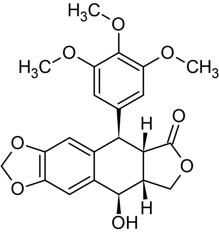 Chemical Structure - Picropodophyllotoxin, IGF-1R inhibitor (AB144623)