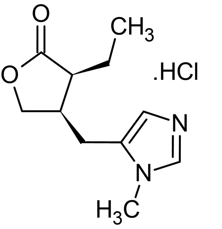 Chemical Structure - Pilocarpine hydrochloride, Muscarinic receptor agonist (AB141301)
