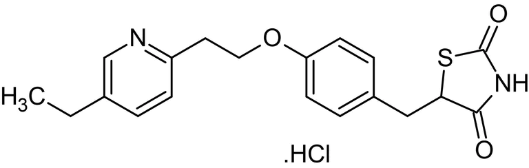 Chemical Structure - Pioglitazone hydrochloride, PPAR-gamma agonist (AB120794)