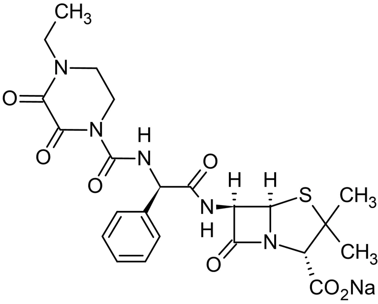 Chemical Structure - Piperacillin sodium, beta-lactam antibiotic (AB143438)