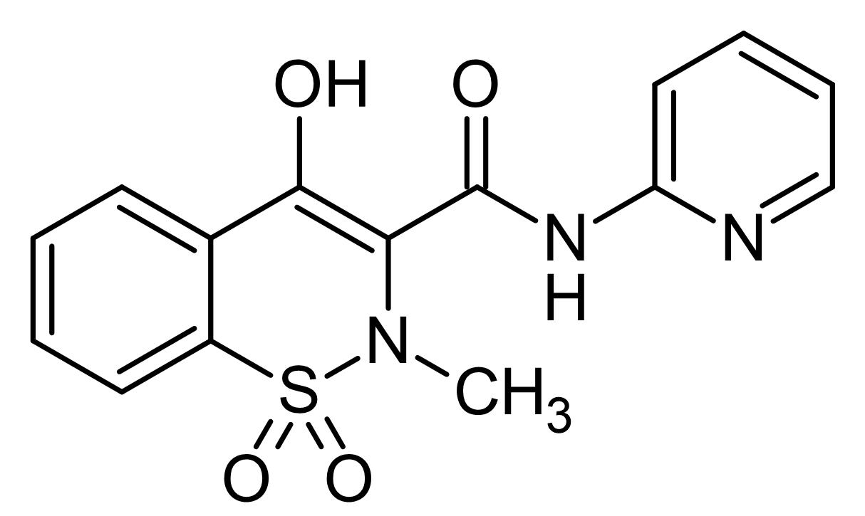 Chemical Structure - Piroxicam, cyclooxygenase-1 (COX-1) inhibitor (AB141110)