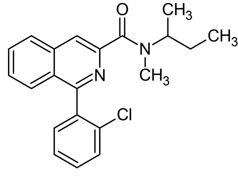 Chemical Structure - PK11195, benzodiazepine receptor antagonist (AB120378)