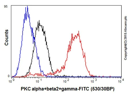 Flow Cytometry (Intracellular) - Anti-PKC alpha + beta 2 + gamma antibody [EPR18104] - BSA and Azide free (AB250778)