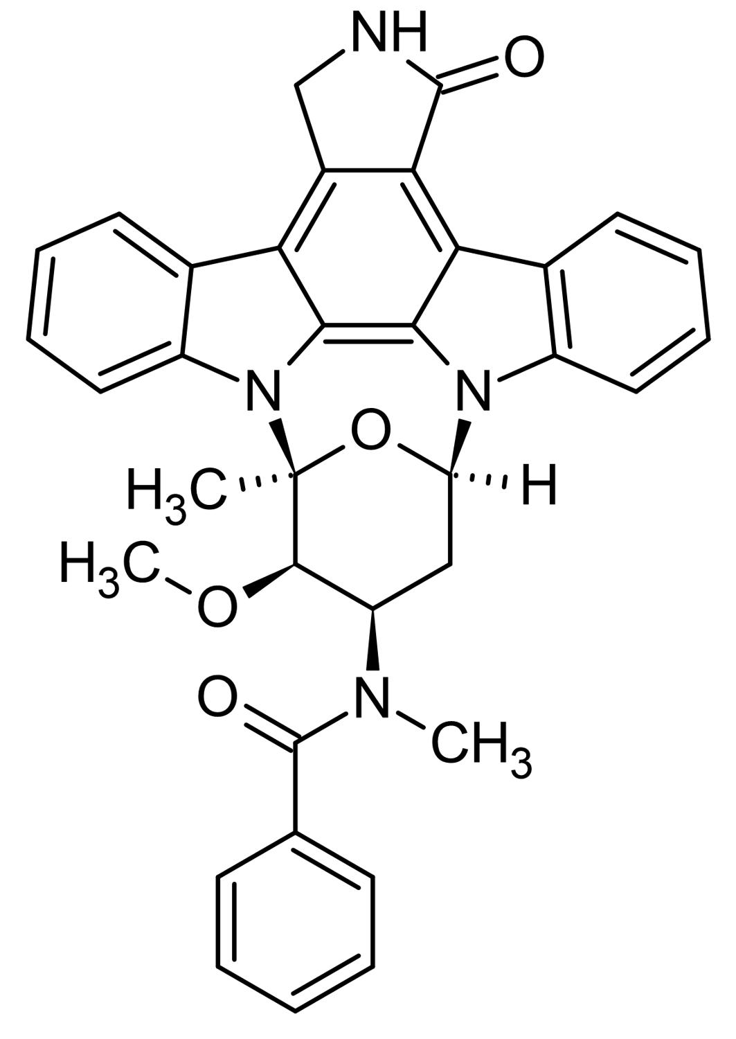 Chemical Structure - PKC412, Broad spectrum protein kinase inhibitor (AB141494)