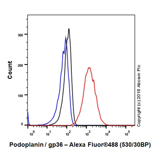 Flow Cytometry (Intracellular) - Anti-Podoplanin antibody [EPR22182] - BSA and Azide free (AB237033)