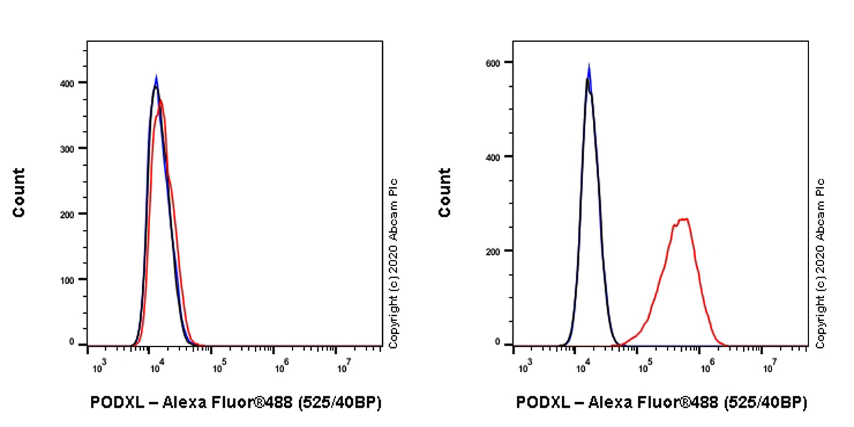 Flow Cytometry - Anti-PODXL antibody [PcMab-47] (AB264542), expandable thumbnail