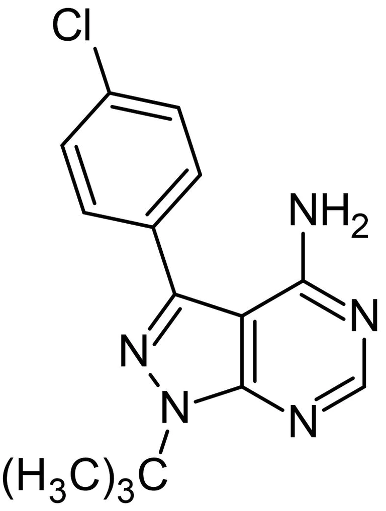 Chemical Structure - PP2, Src and RIP2 kinase inhibitor (AB120308)
