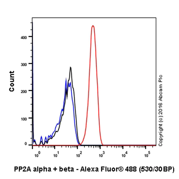 Flow Cytometry (Intracellular) - Anti-PP2A alpha + beta antibody [Y119] - BSA and Azide free (AB247238)