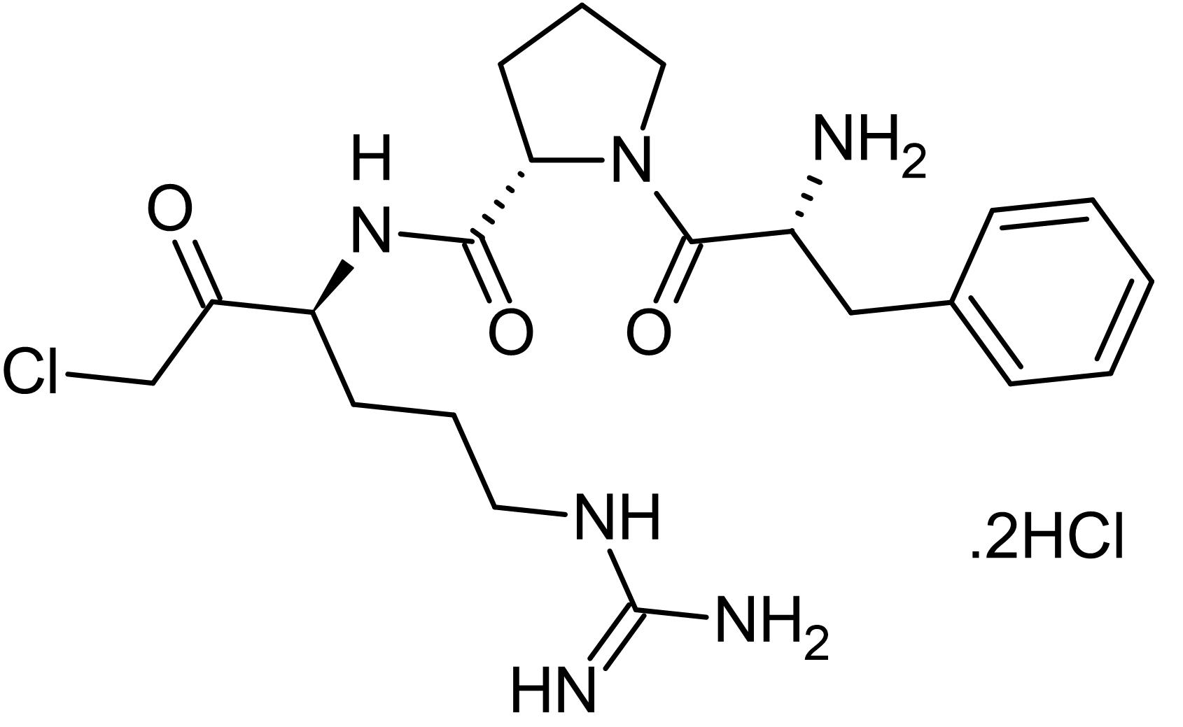 Chemical Structure - PPACK dihydrochloride, Thrombin inhibitor (AB141451), expandable thumbnail