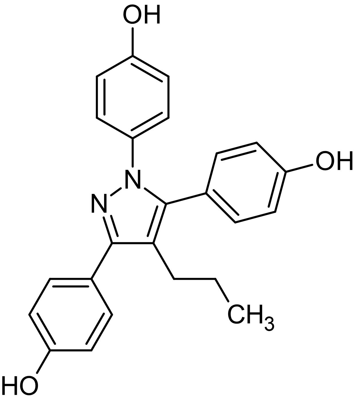 Chemical Structure - PPT, subtype selective ERalpha agonist (AB120161), expandable thumbnail