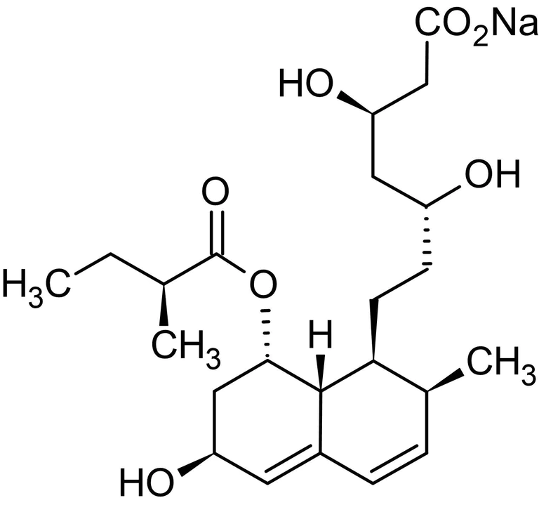 Chemical Structure - Pravastatin Sodium Salt, HMG-CoA reductase inhibitor (AB142617)