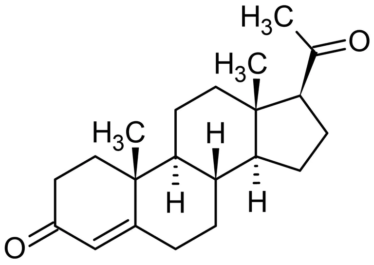 Chemical Structure - Progesterone, Endogenous progesterone receptor agonist (AB141252)