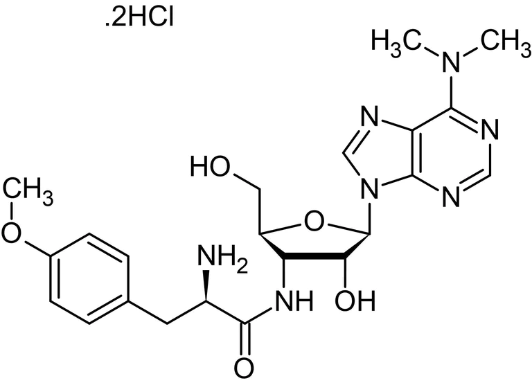 Chemical Structure - Puromycin dihydrochloride, Protein biosynthesis inhibitor (AB141453)