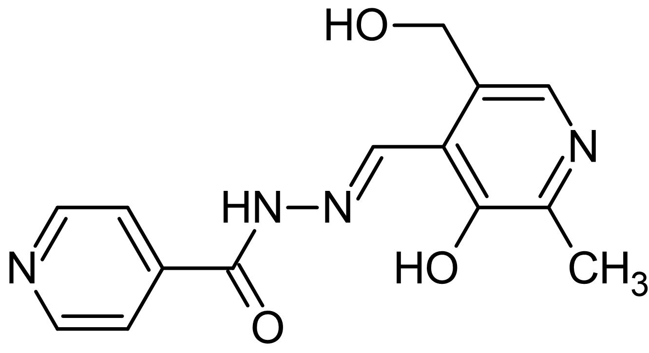 Chemical Structure - Pyridoxal isonicotinoyl hydrazone (PIH), hydrazone iron chelator (AB145871), expandable thumbnail