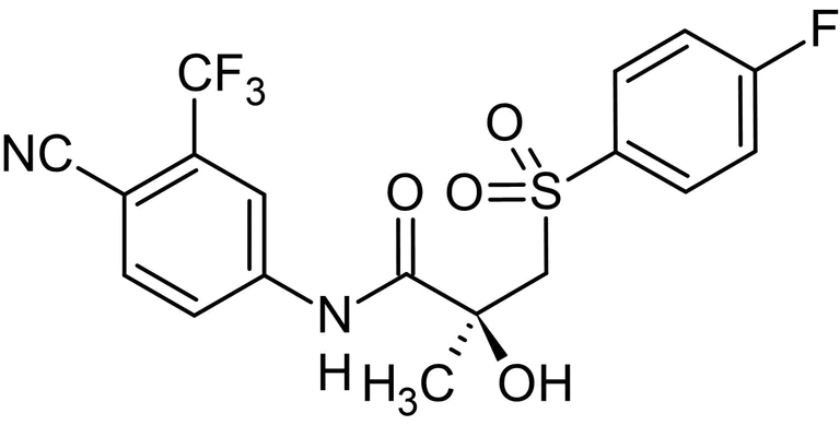 Chemical Structure - (R)-Bicalutamide, androgen receptor antagonist (AB142460)