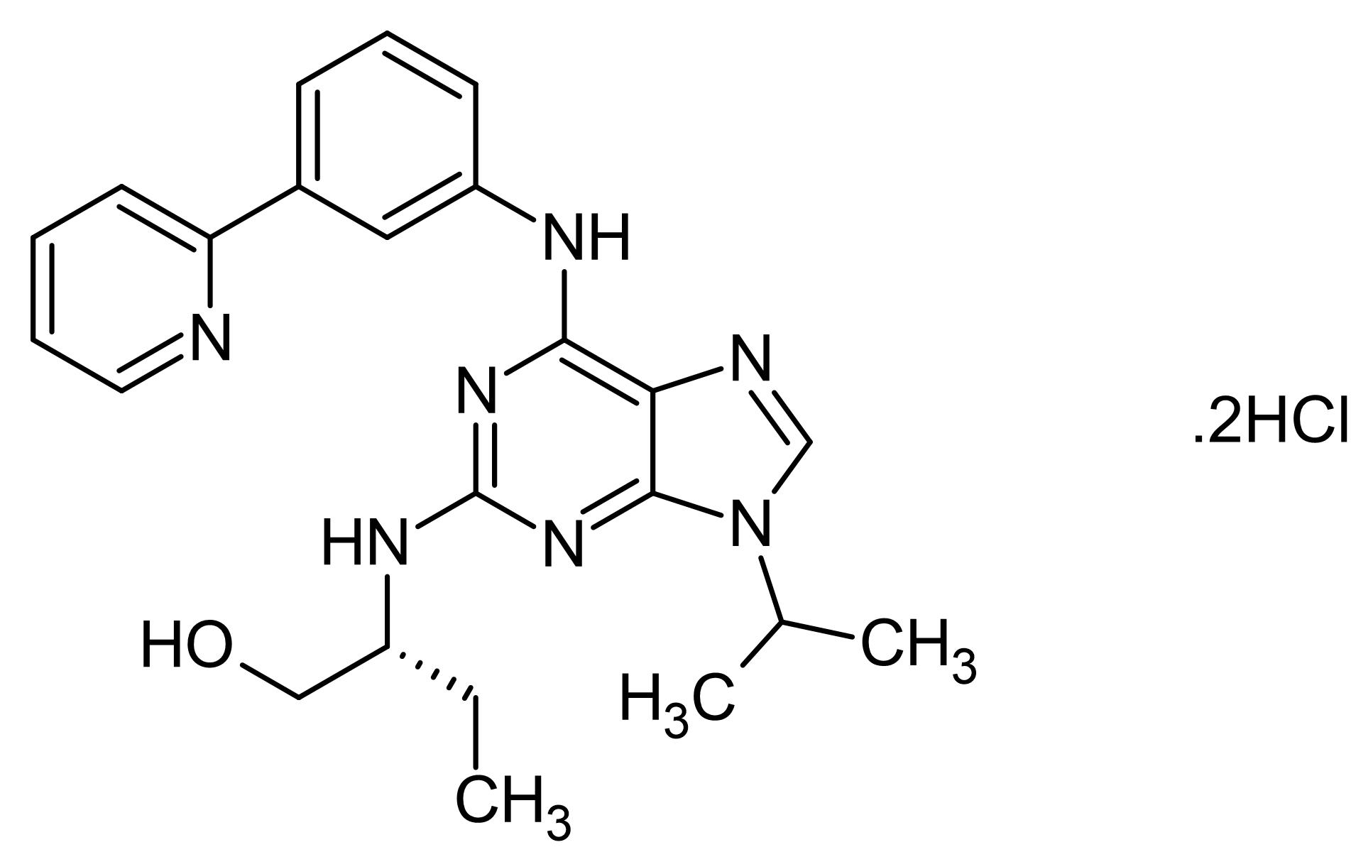 Chemical Structure - (R)-DRF053 dihydrochloride, CDK and CK1 inhibitor (AB141505)