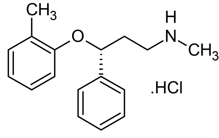 Chemical Structure - (R)-Tomoxetine hydrochloride, norepinephrine reuptake inhibitor (AB120758)