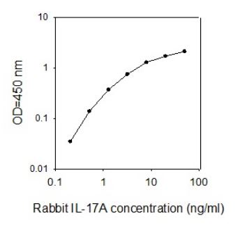 Sandwich ELISA - Rabbit IL-17A ELISA Kit (AB273240), expandable thumbnail