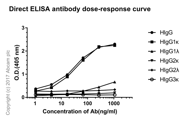 ELISA - Rabbit monoclonal [H26-10] Anti-Human IgG1 H&L (AB125912), expandable thumbnail