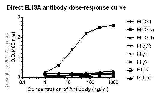 ELISA - Rabbit monoclonal [MIgG-R180-9-8] Anti-Mouse IgG1+IgG2 H&L (AB125916)