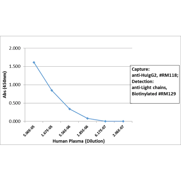 Sandwich ELISA - Rabbit monoclonal [RM118] Anti-Human IgG2 heavy chain (Biotin) (AB272184)