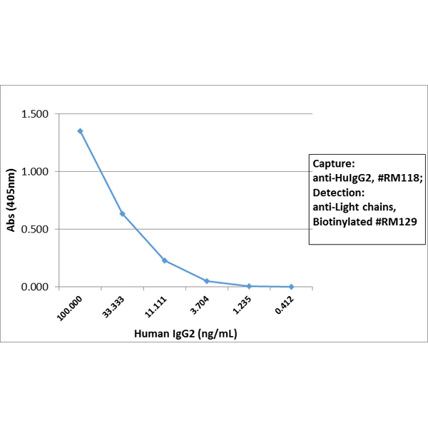 Sandwich ELISA - Rabbit monoclonal [RM118] Anti-Human IgG2 heavy chain (Biotin) (AB272184)