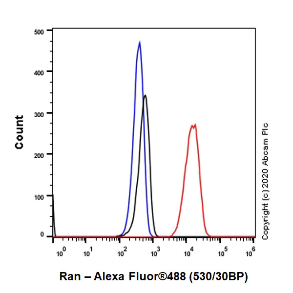 Flow Cytometry (Intracellular) - Anti-Ran antibody [EPR10791(B)] - BSA and Azide free (AB249192)