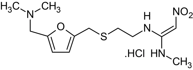 Chemical Structure - Ranitidine hydrochloride, Selective H2 antagonist (AB120738)