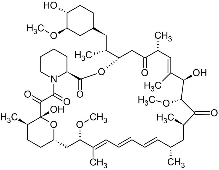 Chemical Structure - Rapamycin, mTORC1 complex inhibitor (AB120224)