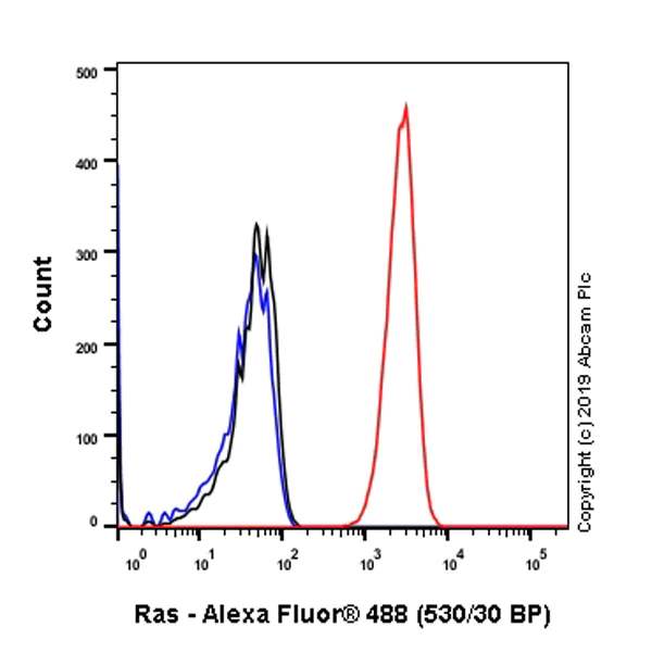 Flow Cytometry (Intracellular) - Anti-Ras antibody [EPR3255] - BSA and Azide free (AB209974)