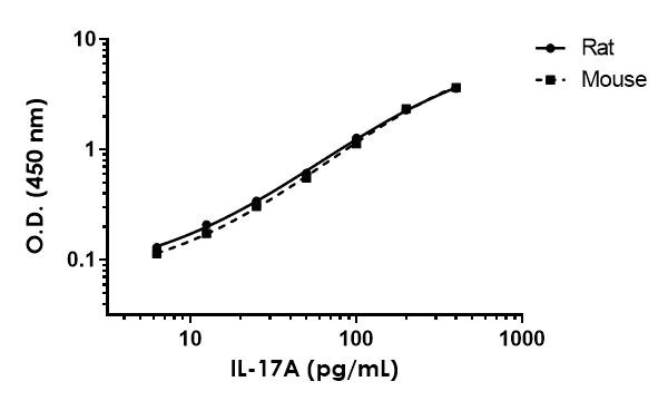 Sandwich ELISA - Rat IL-17A ELISA Kit (AB214028)