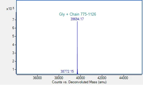 Mass Spectrometry - Recombinant Dengue Virus 4 NS1 glycoprotein (AB318942)