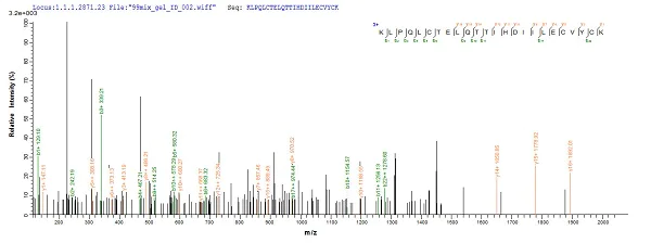 Mass Spectrometry - Recombinant HPV16 E6 protein (His tag) (AB226447)
