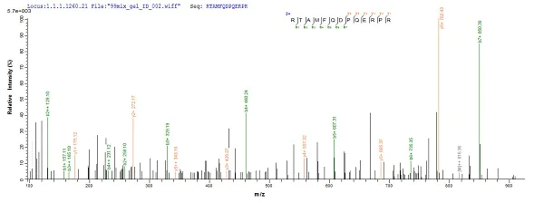Mass Spectrometry - Recombinant HPV16 E6 protein (His tag) (AB226447)