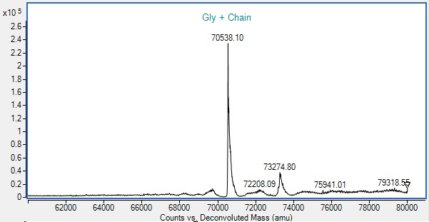 Mass Spectrometry - Recombinant Human BIP Protein (AB287939), expandable thumbnail