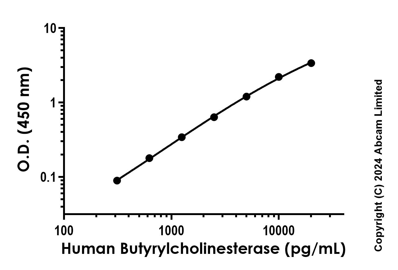 Sandwich ELISA - Recombinant Human Butyrylcholinesterase Protein Standard (His tag) (AB322693), expandable thumbnail