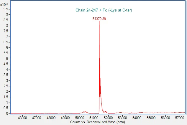 Mass Spectrometry - Recombinant Human CD86 protein (Fc Chimera) (AB307475)