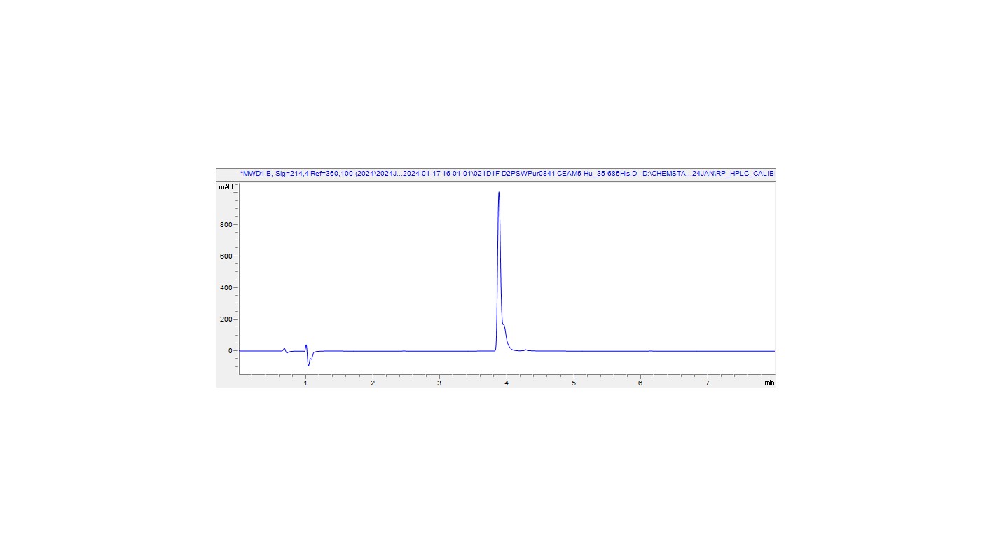 HPLC - Recombinant Human CEACAM5/CEA Protein (His-tag) (AB317870), expandable thumbnail