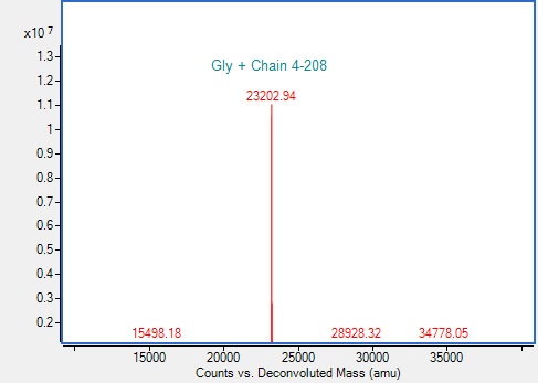 Mass Spectrometry - Recombinant Human FGF9/GAF Protein (AB315081)