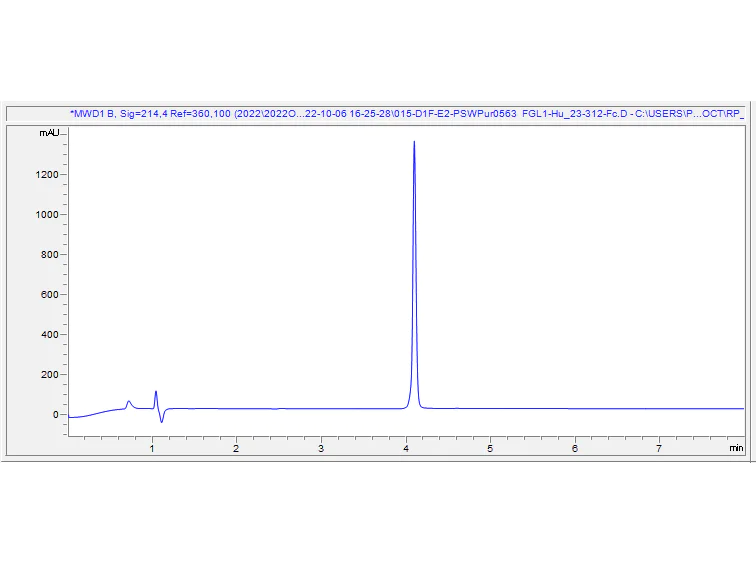 HPLC - Recombinant Human FGL1 protein (Fc Chimera) (AB307476)