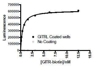 Functional Studies - Recombinant human GITR protein (Active) (Biotin) (Avi tag C-Terminus + Fc tag C-Terminus) (AB271528)