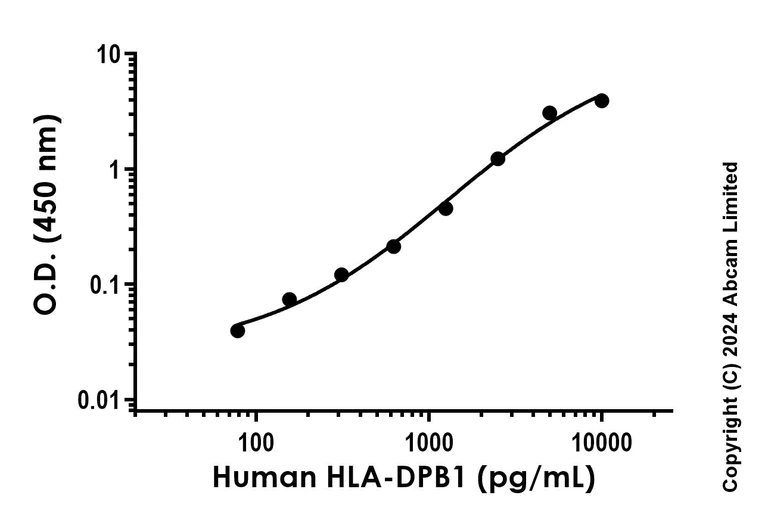 Sandwich ELISA - Recombinant Human HLA-DPB1 Protein Standard (AB323088)