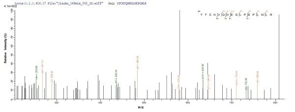 Mass Spectrometry - Recombinant Human HLA G protein (His tag) (AB225660)