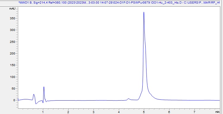 HPLC - Recombinant Human IDO1 Protein (His tag) (E.Coli) (AB313356), expandable thumbnail