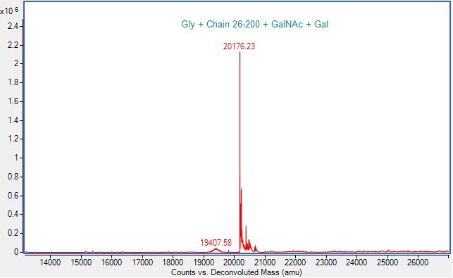 Mass Spectrometry - Recombinant Human IL-28A Protein (Active) (AB288800), expandable thumbnail