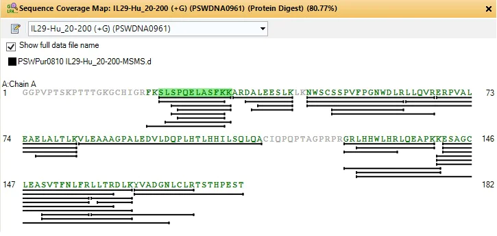 Mass Spectrometry - Recombinant Human IL-29/IFN-lambda 1 Protein (AB315876)