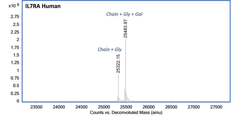 Mass Spectrometry - Recombinant Human IL7RA Protein (AB287915)