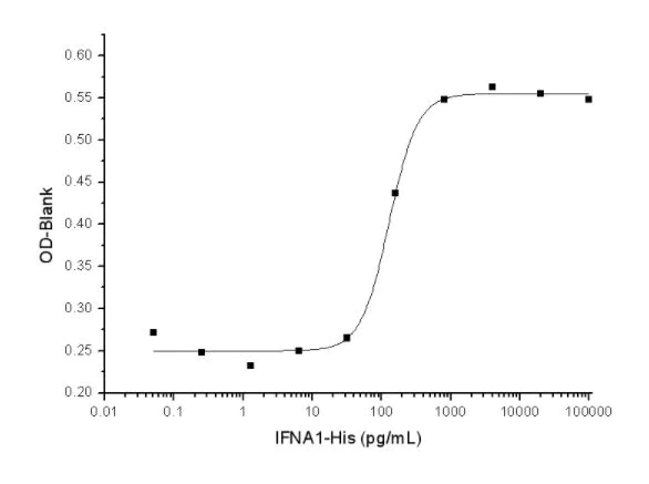 Functional Studies - Recombinant human Interferon alpha 1 protein (His tag) (AB276477)